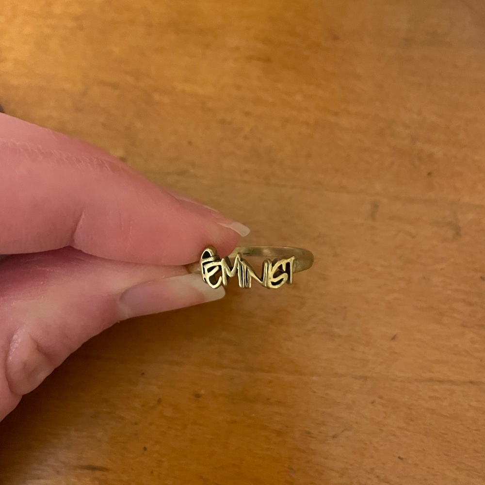 Verameat Brass “Feminist” Ring